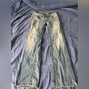 Affliction Distressed Blue Jeans